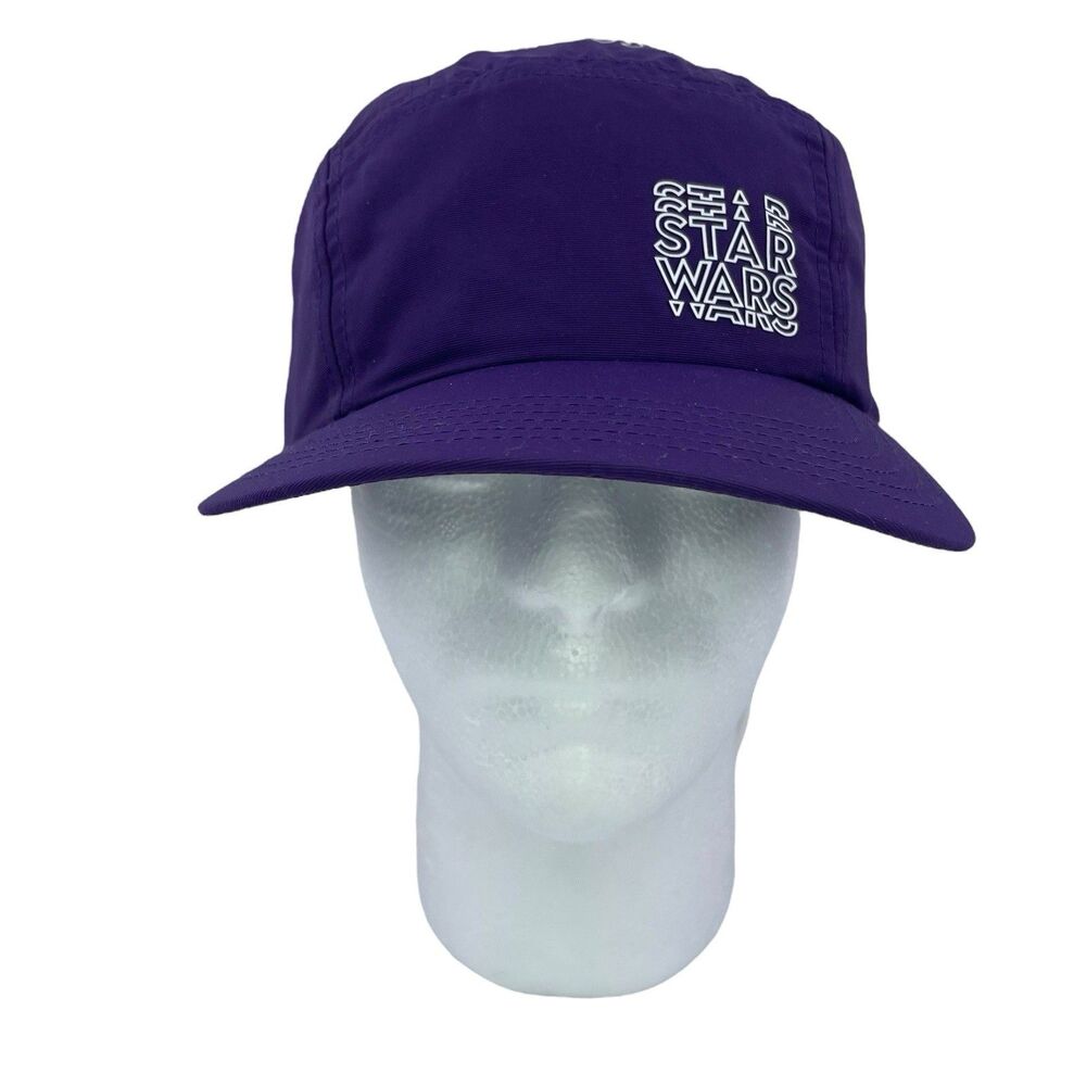 Disney Parks Star Wars 5 Panel Athletic Hat Cap Adult Size OSFM Purple NWT NEW
